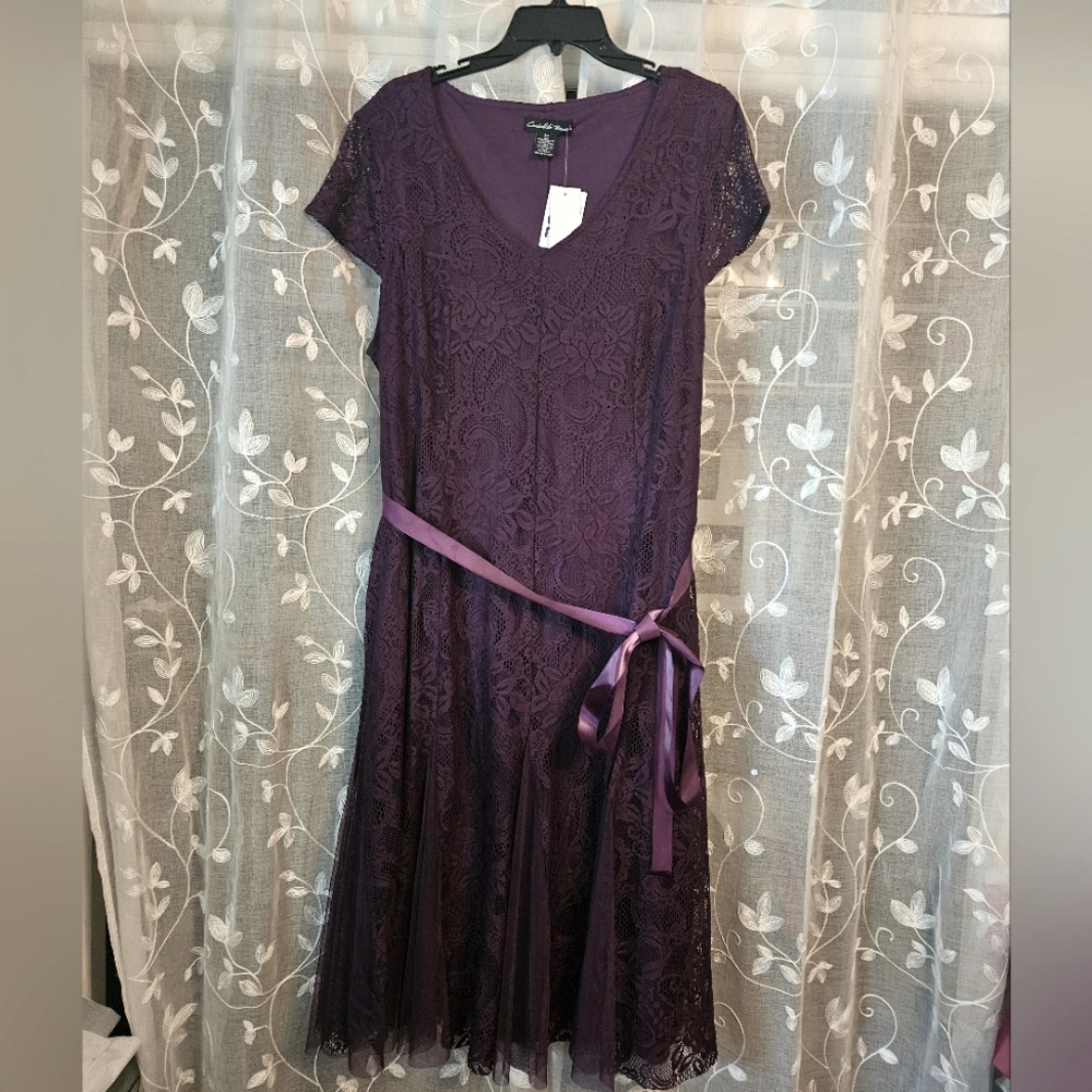 Plum purple Lace dress